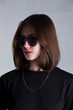 Sunglasses black round with metal frame Without 8048931 photo №7
