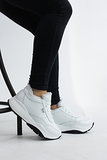 Белые кожаные кроссовки на зиму  8018932 фото №1