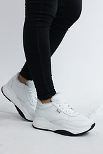 White leather sneakers for the winter  8018932 photo №7