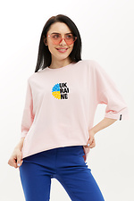 Oversized cotton T-shirt LUCAS with patriotic print and wide sleeves to the elbow Garne 9000935 photo №1