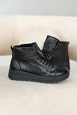 Підліткові черевики шкіряні зимові чорні  8019936 фото №2