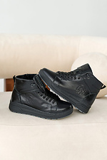 Підліткові черевики шкіряні зимові чорні  8019936 фото №3