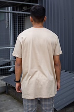 Cotton oversized T-shirt for men in beige Without 8042938 photo №3