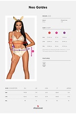 Еротичний ігровий костюм зайчика з вушками Obsessive 4026941 фото №7