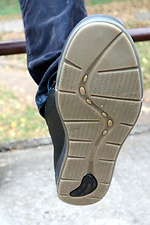 Мужские зимние ботинки из натуральной кожи черного цвета 8018941 фото №3