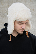 Чоловіча Теді Шапка Вушанка  Celebrity Beige Without 8055941 Foto №1