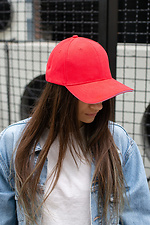 Trucker Cap aus roter Baumwolle mit halbkreisförmigem Schirm Without 8042943 Foto №1