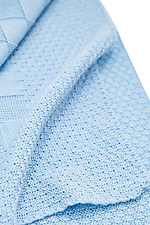 Вязаный плед голубого цвета Sewel 4038946 фото №2