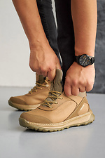 Men's leather olive winter sneakers  8019947 photo №3