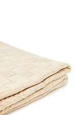 Cream-colored knitted blanket Sewel 4038948 photo №2