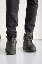 Мужские кроссовки кожаные зимние черные  8019948 фото №2