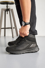 Мужские кроссовки кожаные зимние черные  8019948 фото №3