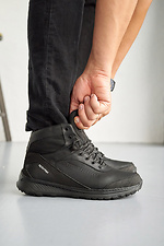 Мужские кроссовки кожаные зимние черные  8019948 фото №4