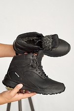 Мужские кроссовки кожаные зимние черные  8019948 фото №5