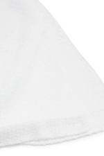 Вязаный плед ярко-белого цвета Sewel 4038949 фото №3