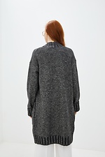 Melange knitted cardigan elongated with pockets  4037951 photo №3