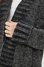 Melange knitted cardigan elongated with pockets  4037951 photo №4