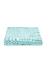 Вязаный двухсторонний плед, ментол Sewel 4038952 фото №1