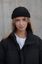 Жіноча Хутряна Кепка Докер  Snake Black Without 8055952 photo №2