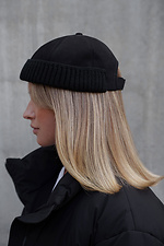 Жіноча Хутряна Кепка Докер  Snake Black Without 8055952 photo №5