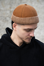 Чоловіча Хутряна Кепка Докер  Snake Brown Without 8055953 photo №2