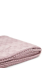 Вязаный плед пудрового цвета Sewel 4038954 фото №2