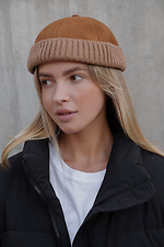 Жіноча Хутряна Кепка Докер  Snake Brown Without 8055954 photo №4