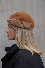 Жіноча Хутряна Кепка Докер  Snake Brown Without 8055954 photo №5