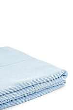 Вязаный плед голубого цвета Sewel 4038955 фото №2