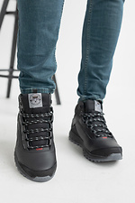 Winter leather sneakers with black fur  8018955 photo №1