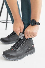 Winterlederturnschuhe mit schwarzem Fell 8018955 Foto №4
