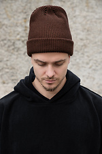 Подовжена Трикотажна Шапка Біні Докер Dominic Brown Man Without 8055957 фото №2