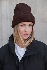 Подовжена Трикотажна Шапка Біні Докер Dominic Brown Woman Without 8055958 Foto №1