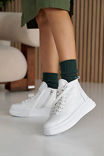 Women's leather winter boots white  8019959 photo №6