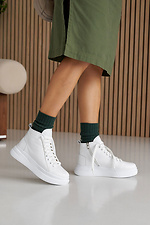 Women's leather winter boots white  8019959 photo №7