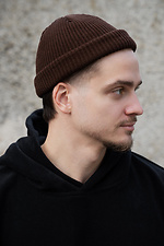 Шапка Біні  Leon Коричнева Man Without 8055959 photo №1