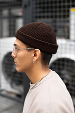 Шапка Бини Leon Коричневая Man Without 8055959 фото №4