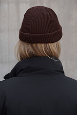 Шапка Бини Leon Коричневая Woman Without 8055960 фото №5
