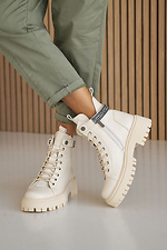 Women's leather winter boots milk  8019963 photo №1