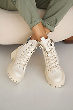 Women's leather winter boots milk  8019963 photo №3