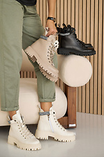 Women's leather winter boots milk  8019963 photo №7