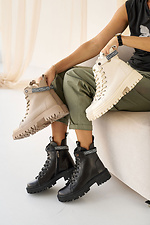 Women's leather winter boots milk  8019963 photo №8