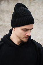 Чоловіча Зимова Трикотажна Шапка На Флісі  Butch Black Without 8055963 photo №1