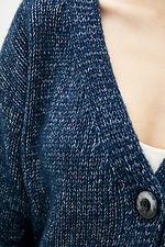 Blue oversized knit cardigan with buttons  4037964 photo №3