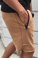 Beige cotton knee-length shorts with drawstrings GRUF 8042964 photo №2