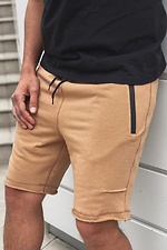 Beige cotton knee-length shorts with drawstrings GRUF 8042964 photo №3