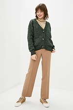 Green oversized knit cardigan with buttons  4037965 photo №2