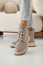 Women's leather winter boots beige  8019965 photo №9