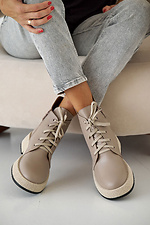 Women's leather winter boots beige  8019965 photo №11