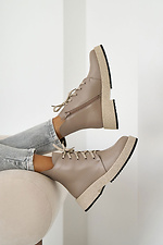 Women's leather winter boots beige  8019965 photo №13